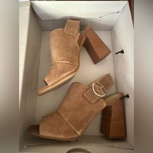 Aldo peep toe heels dress sandals Suede buckle Nordstrom vici Shopbop